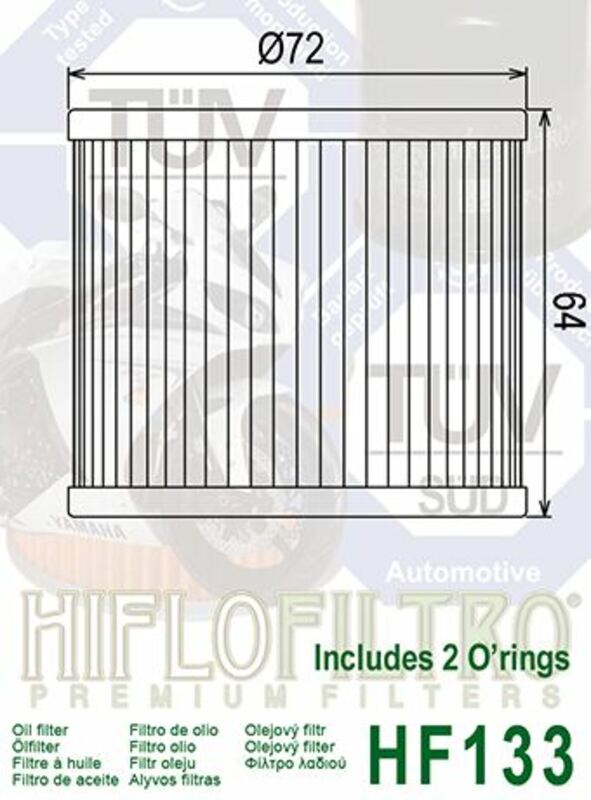 Hiflofiltro Oljefilter - HF133 Figur 4