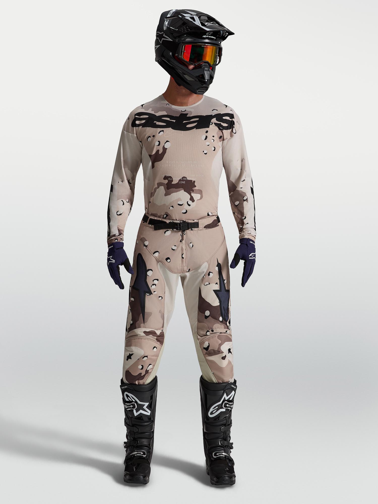 Alpinestars Racer Lone Motokros dres rjava/črna S Slika 6