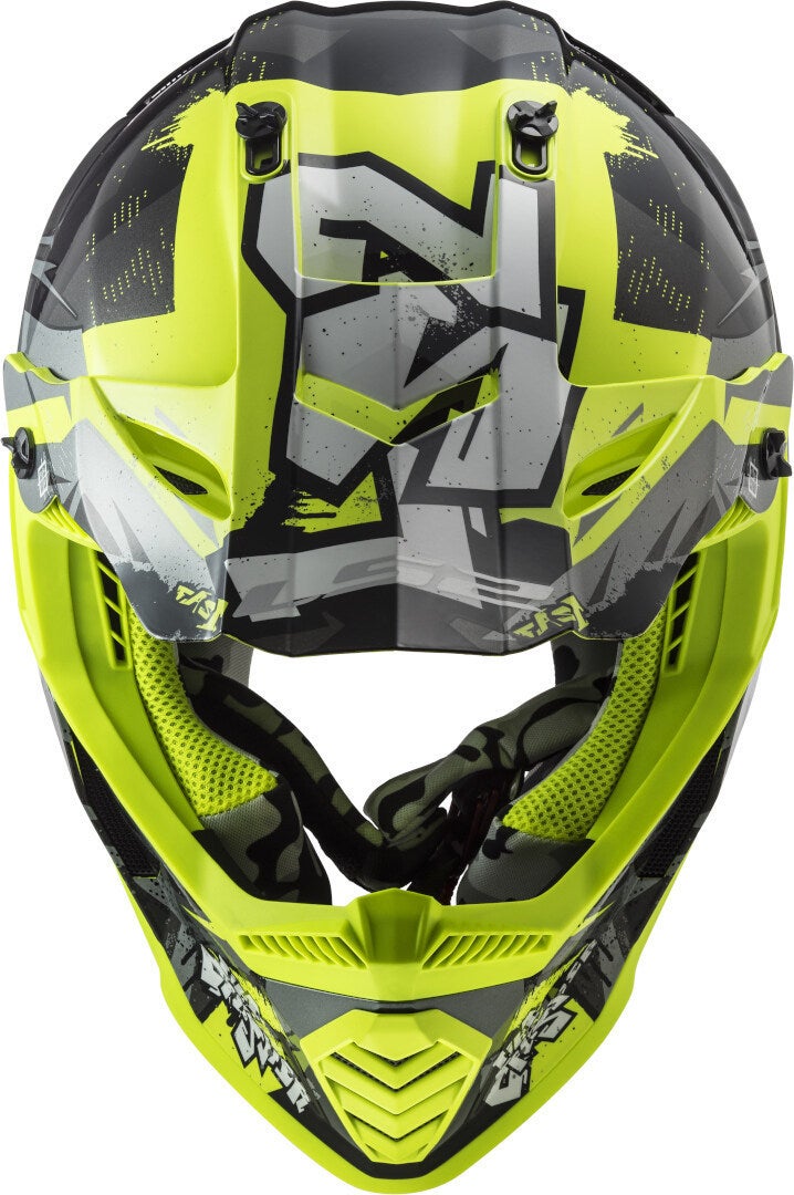 LS2 MX437 Fast Evo Crusher Casco Motocross nero opaco/neon S (55/56) Figura 2