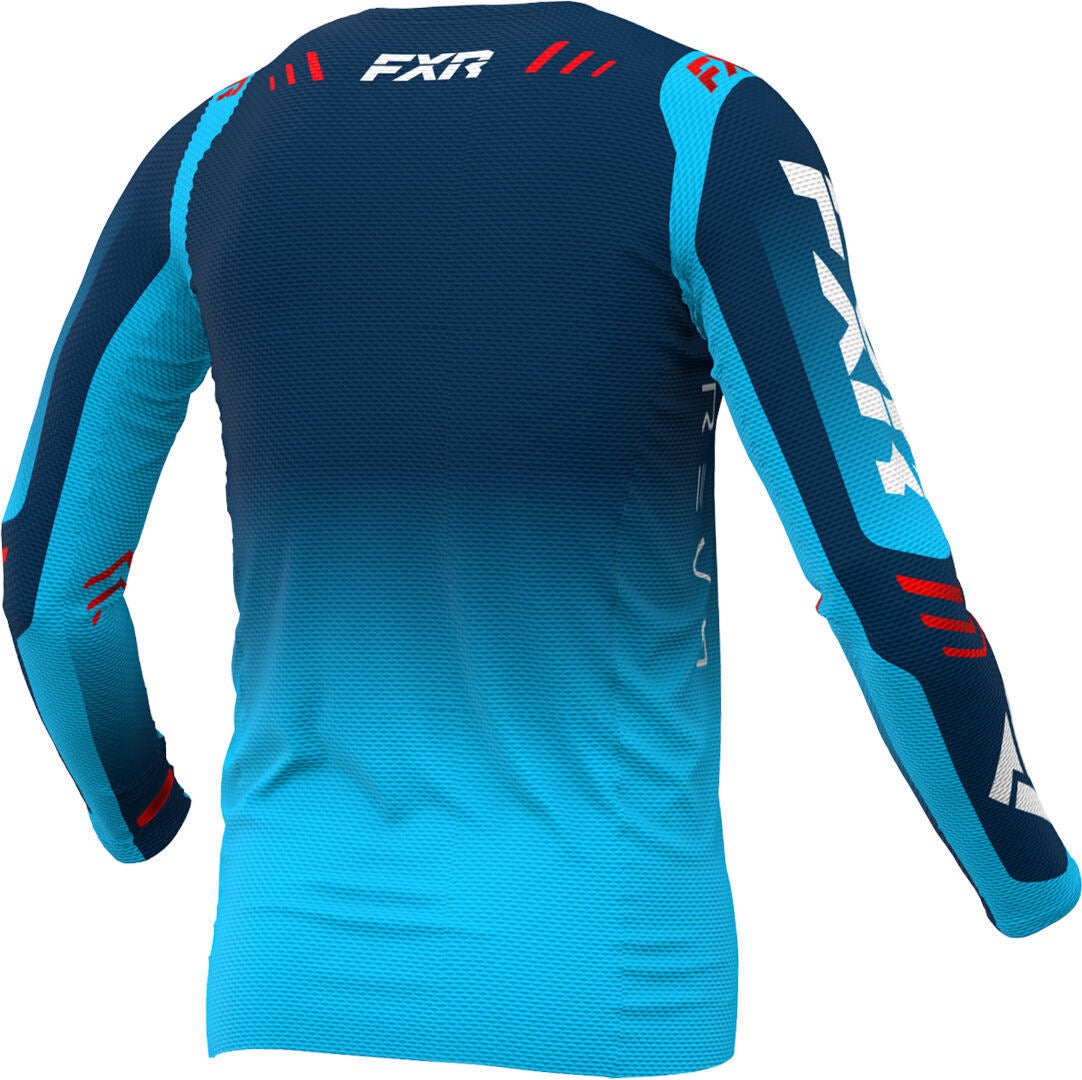 FXR Revo 2024 Motocross Jersey dunkelblau/hellblau/rot L Abbildung 4