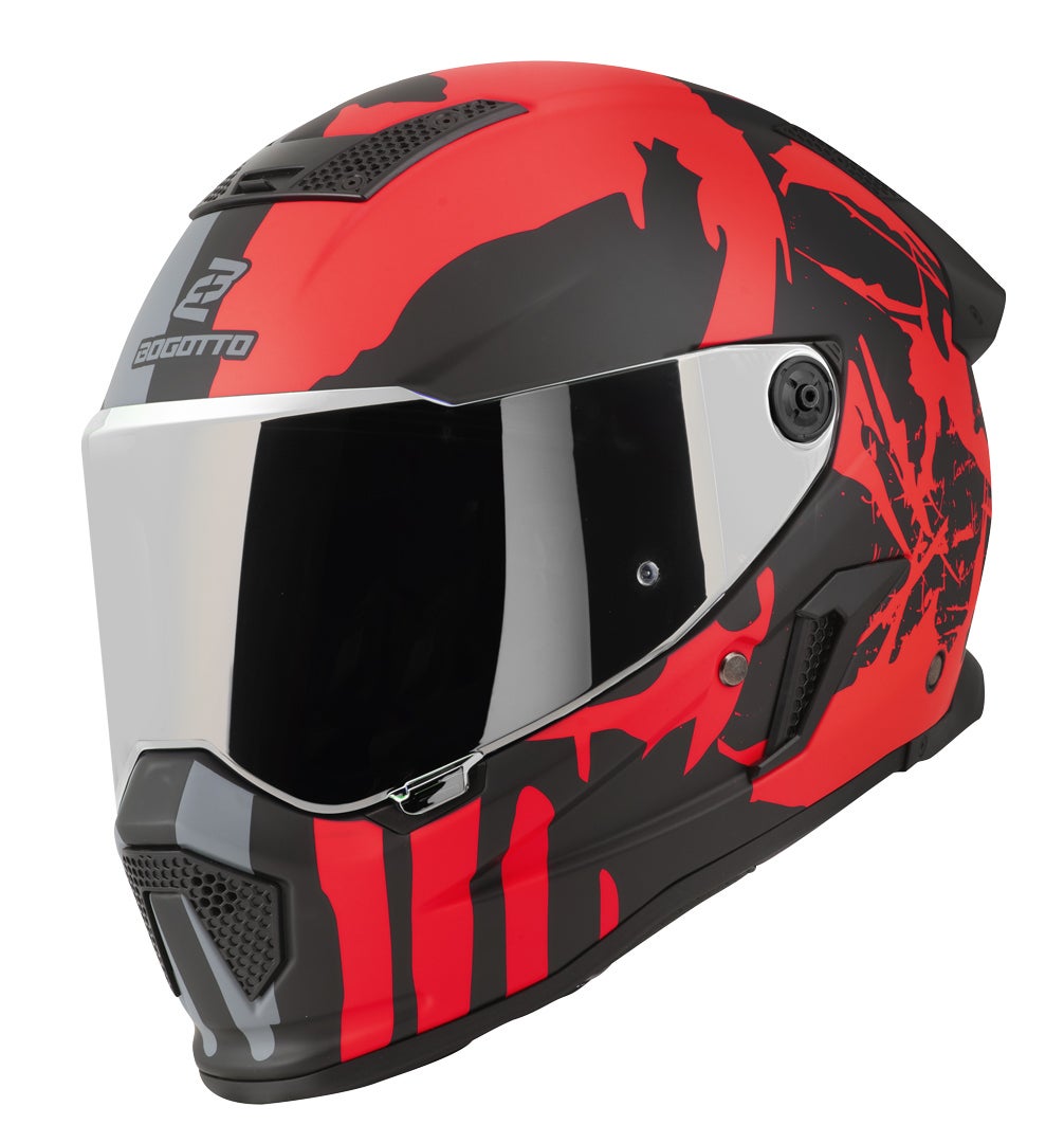 Bogotto Rapto Demon Casque Gris/rouge mat XL Figure 16