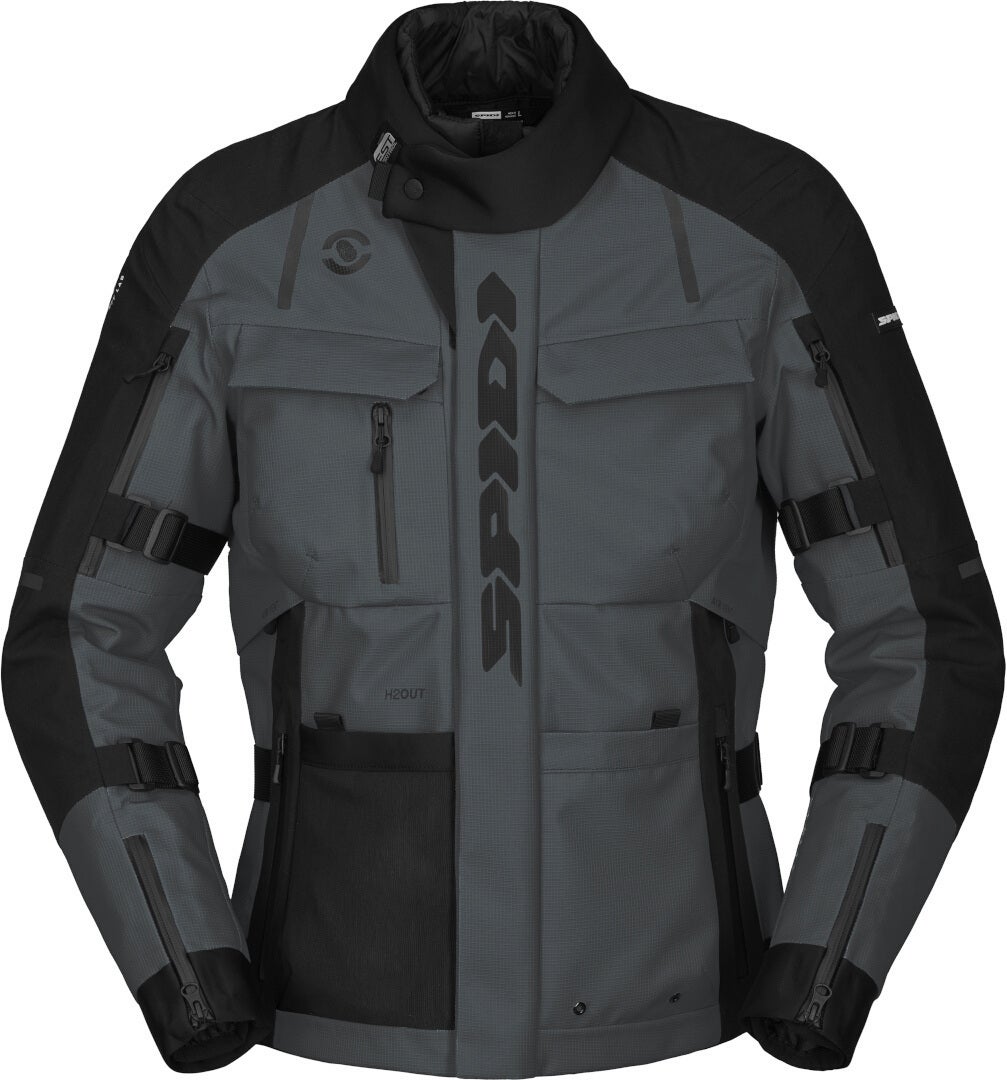 Spidi Tour Evo 2 H2Out waterproof Motorcycle Textile Jacket grey/black XXL Figure 1
