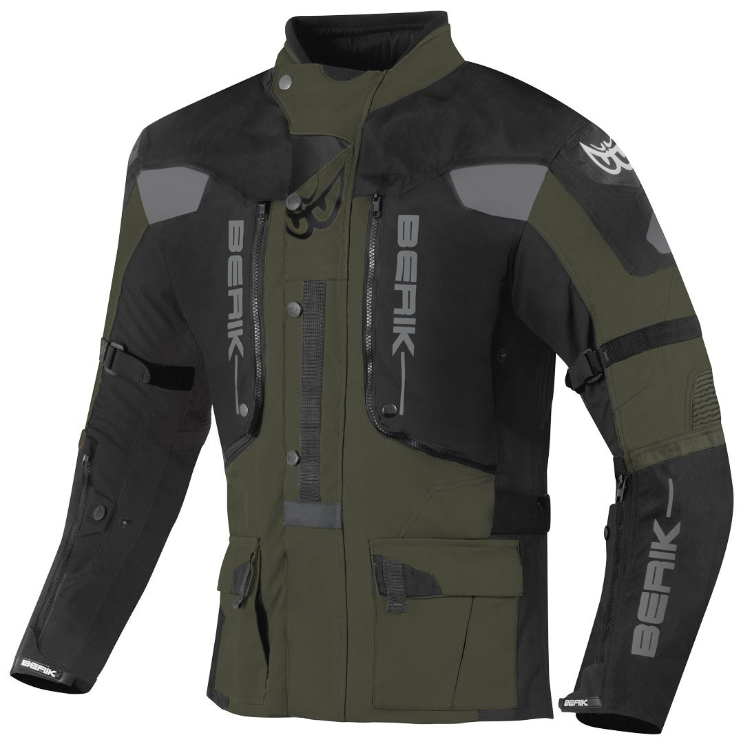 Berik Dakota veste textile de moto imperméable 3 en 1 noir/vert 56 Figure 1
