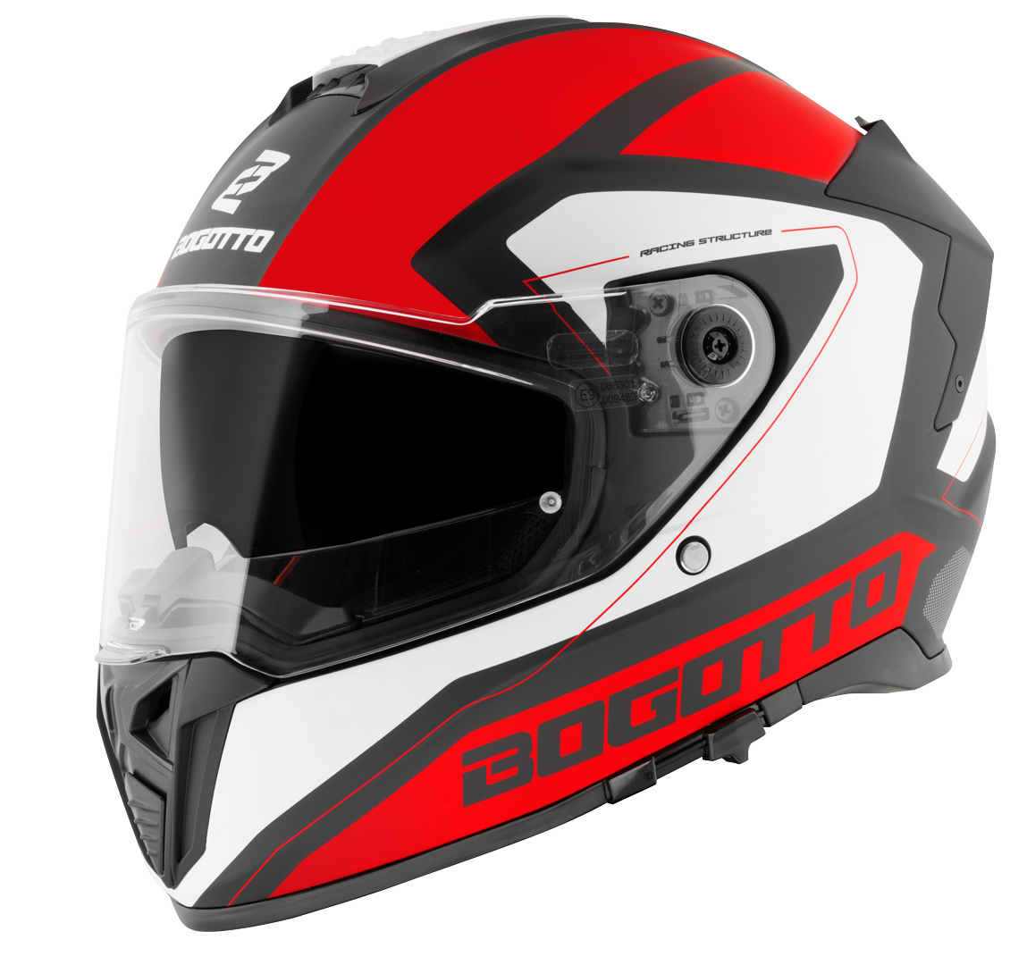 Bogotto FF122 BGT Helm rood/wit XL Figuur 2