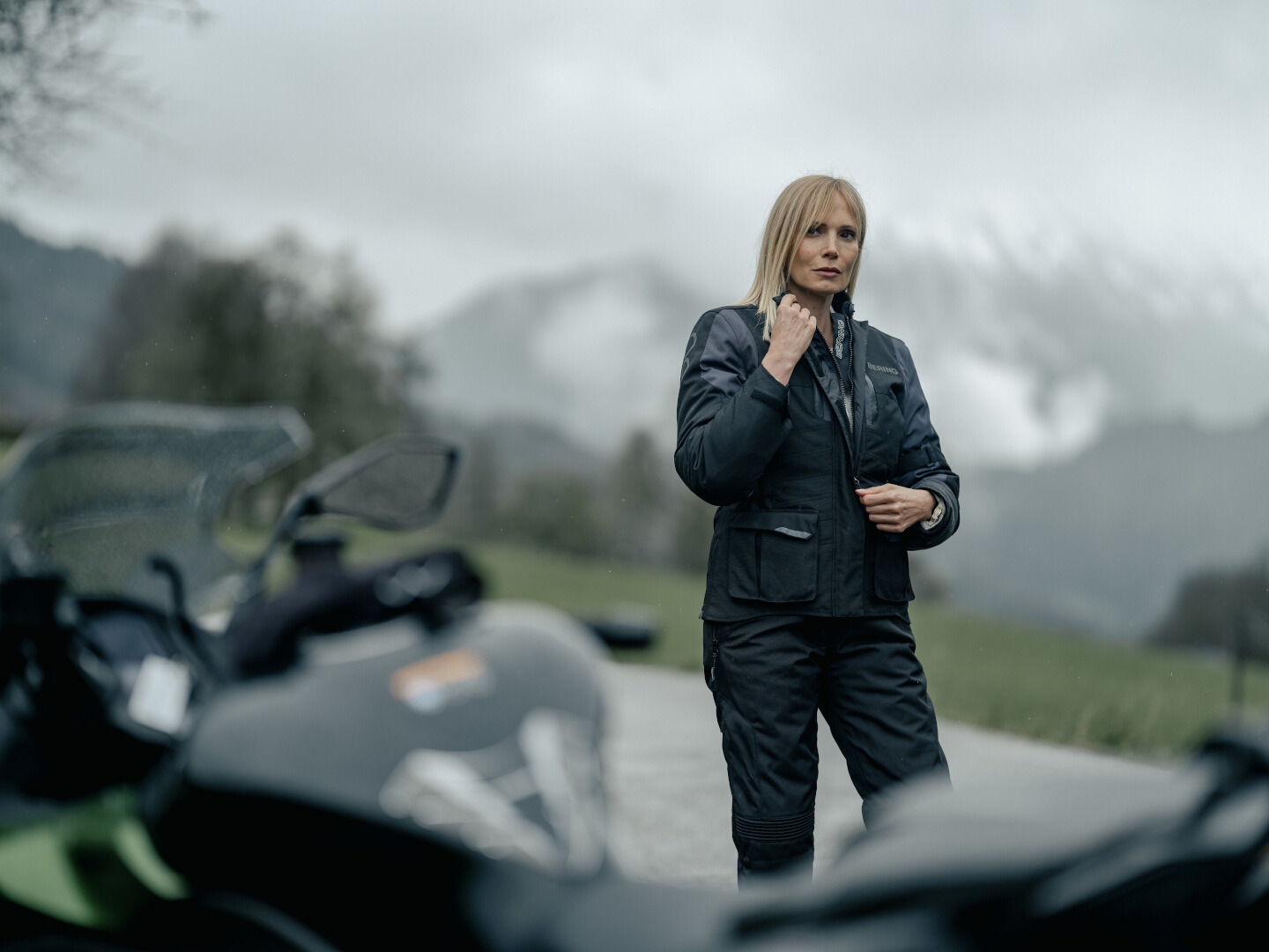 Bering Siberia imperméable dames moto textile veste noir/gris 48 Figure 8