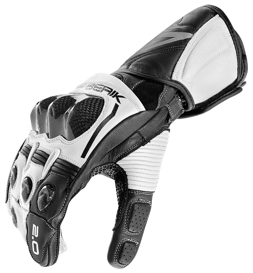 Berik 2.0 ST Motorradhandschuhe weiß/schwarz L Abbildung 3