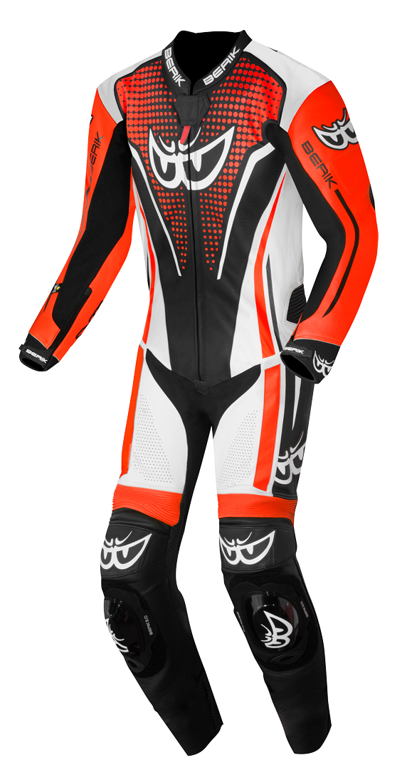 Berik RSF-TECH PRO geperforeerd eendelig motorfiets lederen pak zwart/rood/wit 52 Figuur 1
