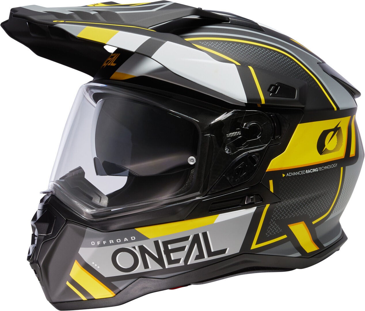 Oneal DSeries Square Motocross hjelm sort mat/gul S (55/56) Figur 1