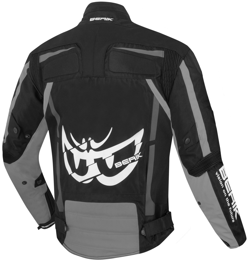 Berik Radic Evo Waterproof Motorcycle Textile Jacket black/white/grey 50 Figure 2