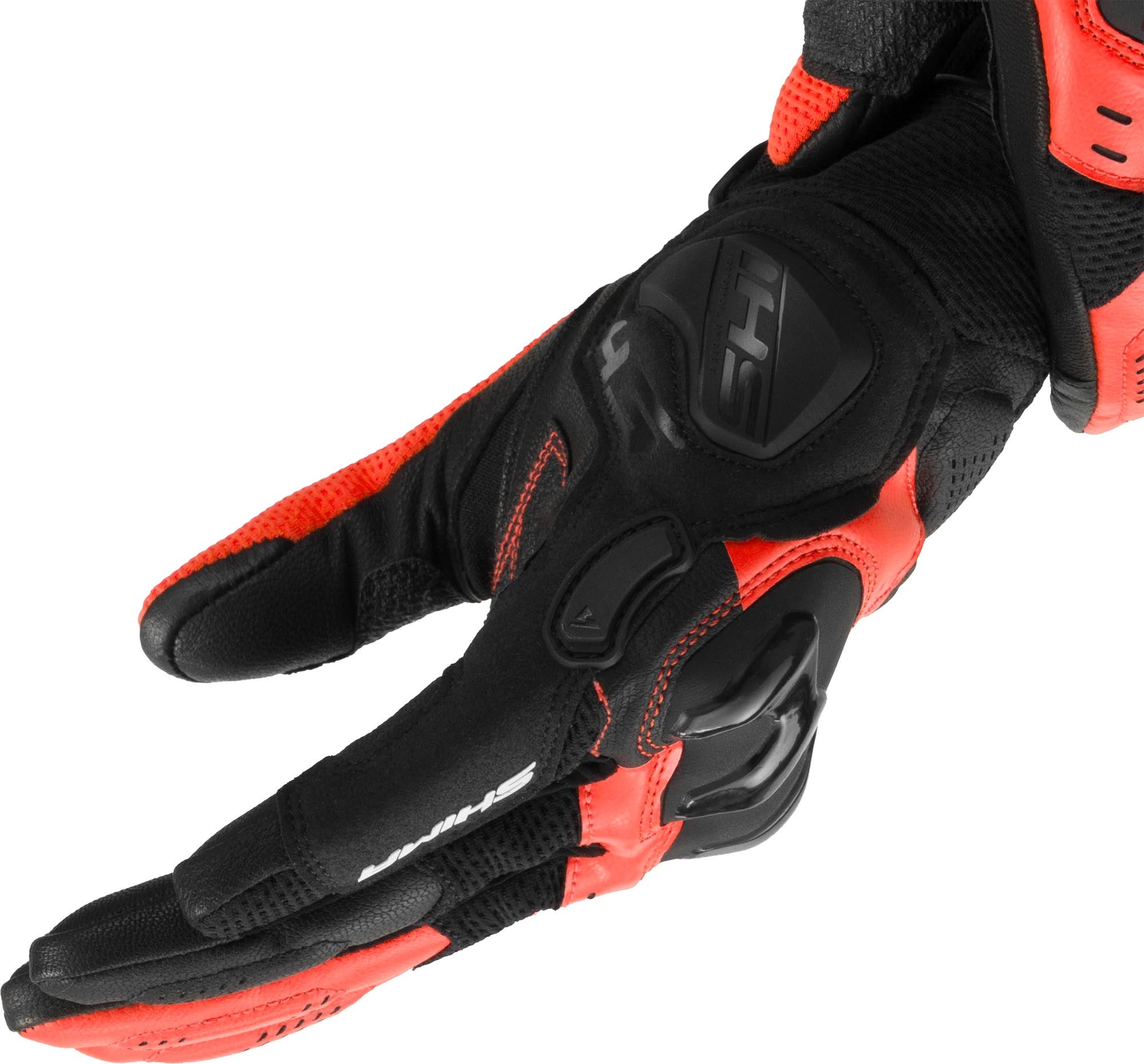 SHIMA Spark 3.0 Motorcykelhandsker sort/rød/fluo-mørkerød XL Figur 4