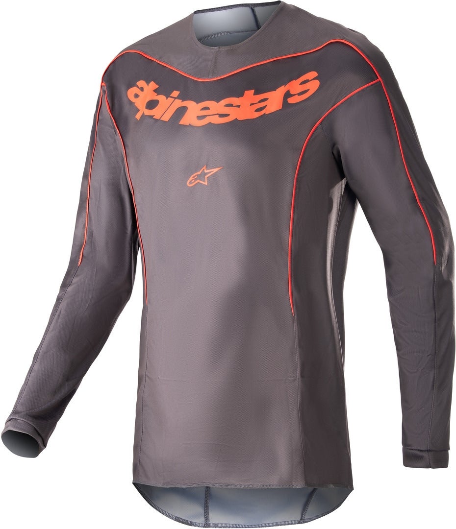 Alpinestars Fluid Lurv Motocross Jersey grau/rot L Abbildung 1