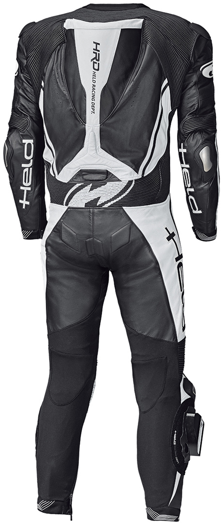 Held Full Speed Één stuk motorfiets leder pak zwart/wit 54 Figuur 2