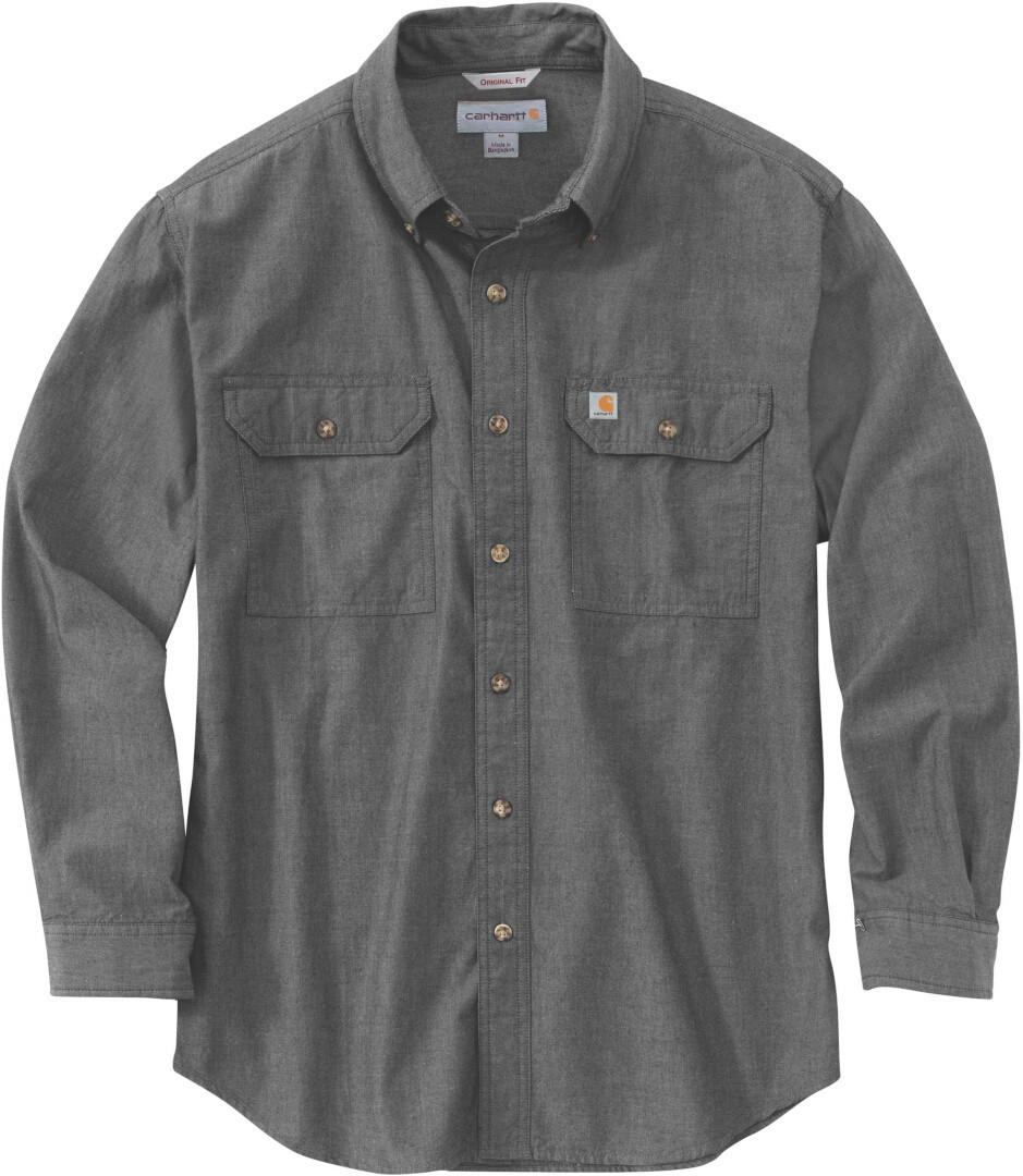 Carhartt Loose Fit Midweight Chambray Skjorta mörkgrå S Figur 1