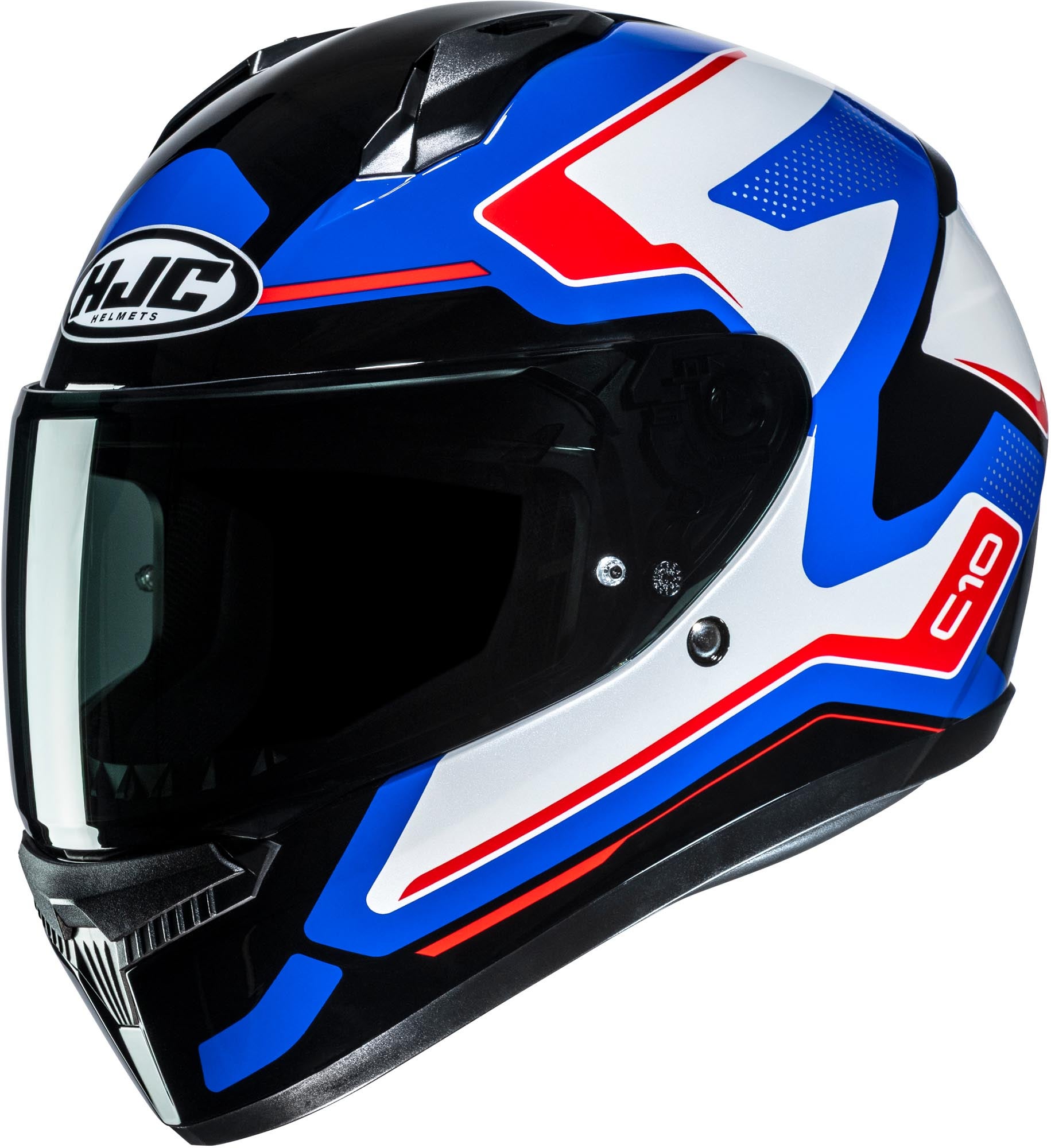 HJC C10 Cric Cască Negru/Albastru/Alb/Roșu M (57/58) Figura 1