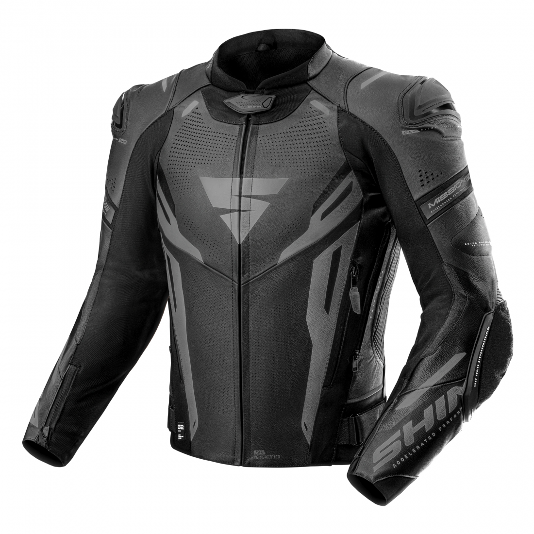 SHIMA Mission ST Veste en cuir moto noir 46 Figure 1