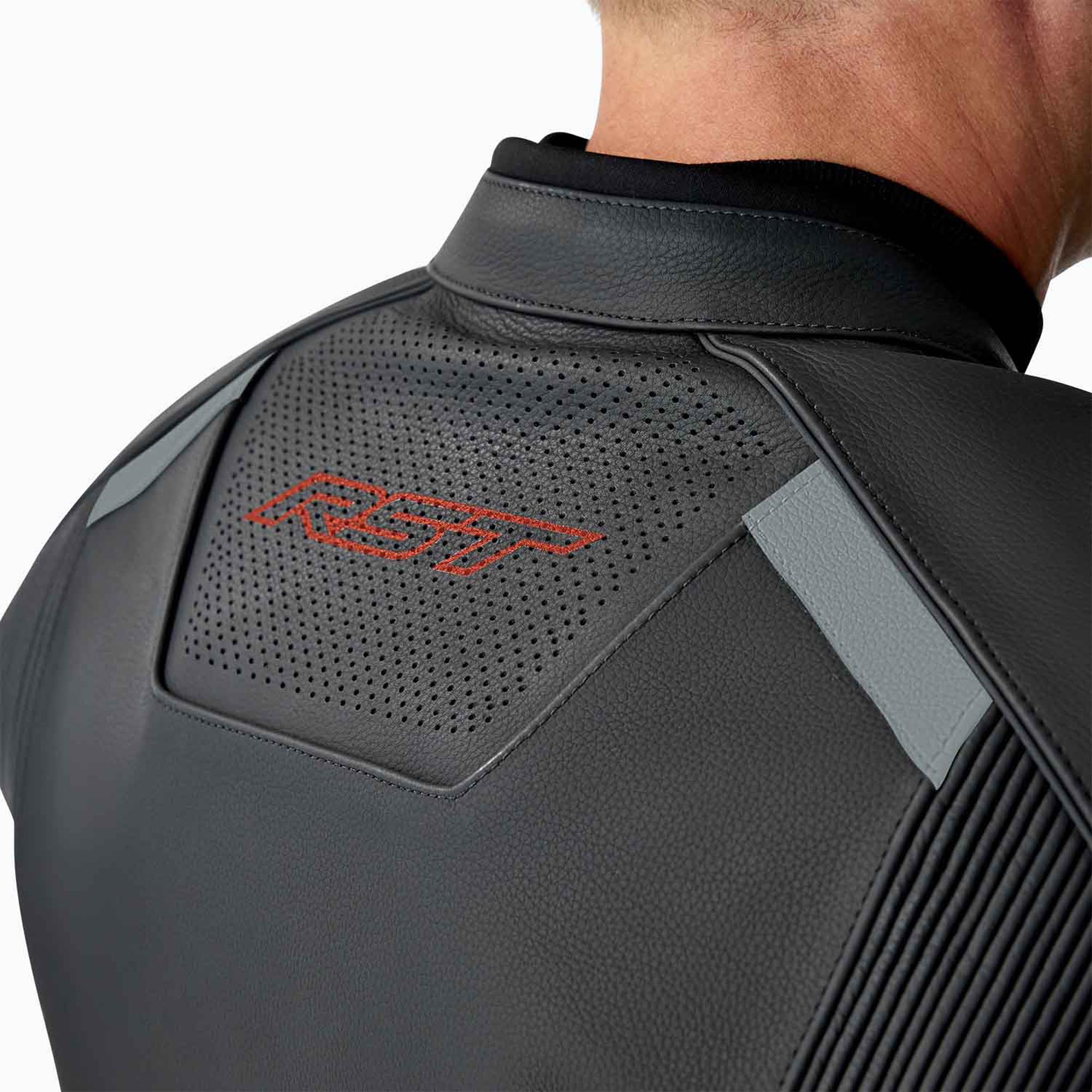 RST S1 D3O Veste en cuir de moto perforée noir/rouge 56 Figure 7
