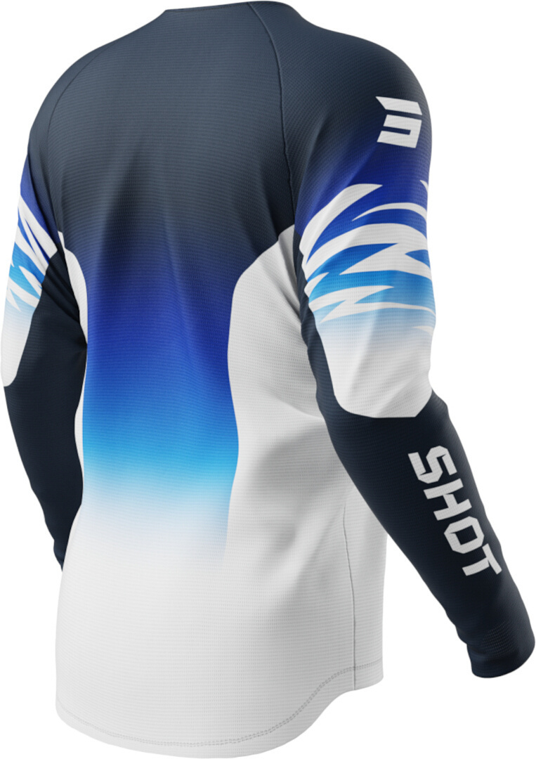 Shot Devo X-Trem Motocross Jersey blau/weiß S Abbildung 2