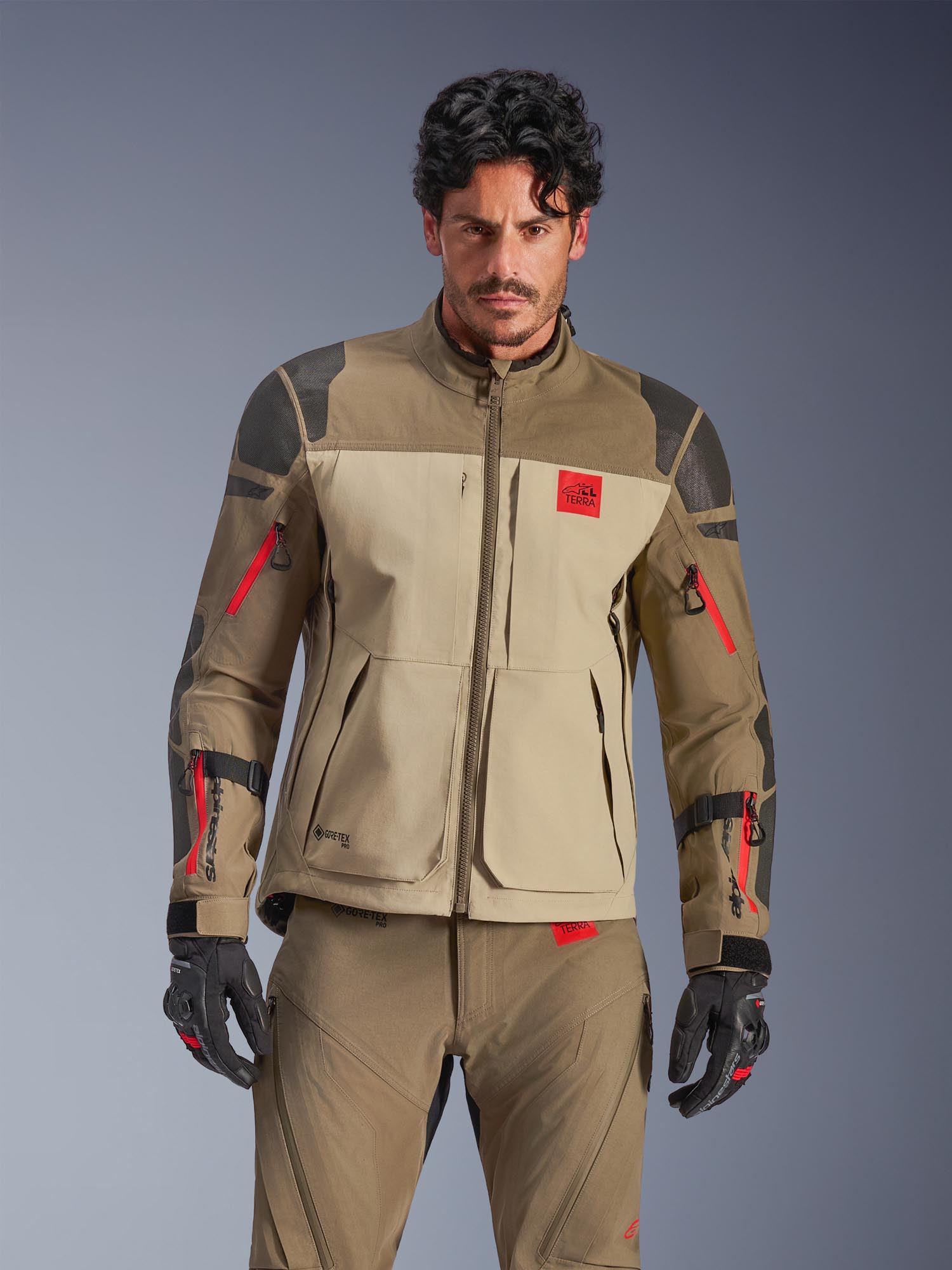 Side view of Alpinestars Nazca 3L Gore-Tex Pro waterproof Motorcycle Textile Jacket