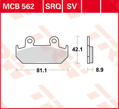 TRW Lucas Bremsbelag MCB562 Figur 1