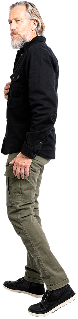 John Doe Stroker Cargo XTM Motorcycle Textile Pants olive 28 L34 Figure 7