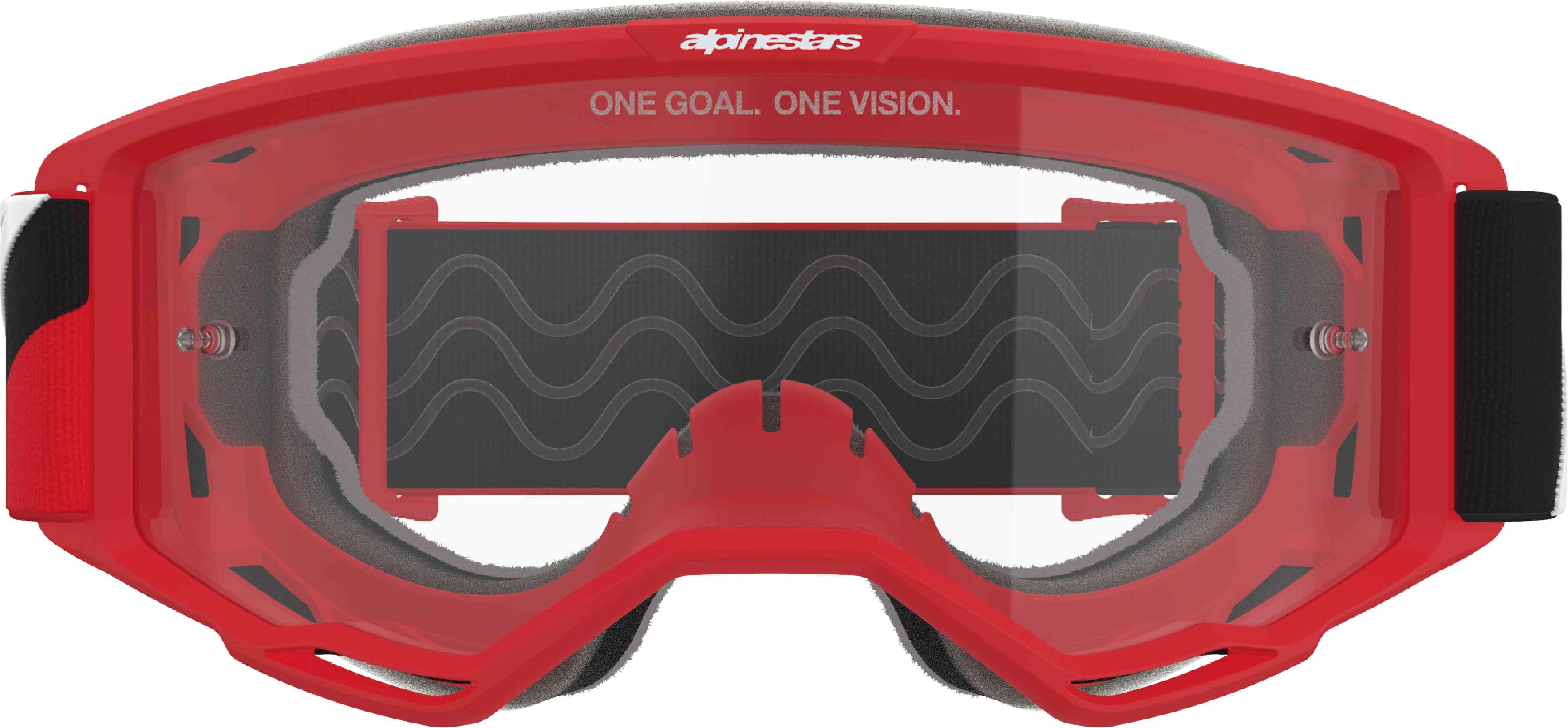 Alpinestars Vision OTG Motocross Glasögon röd/vit/svart Figur 3