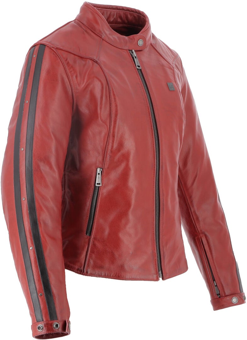 Helstons Victoria Chaqueta de cuero para damas rojo L Figura 3