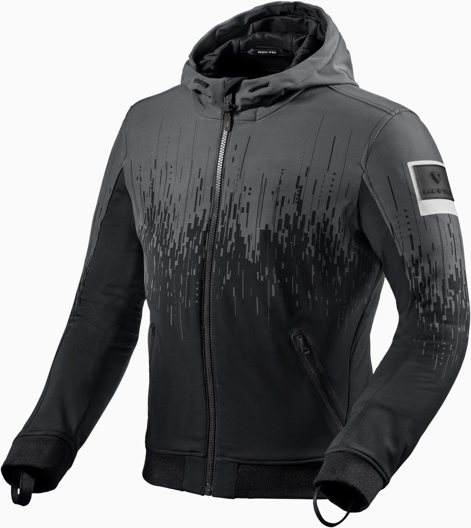 Revit Quantum 2 WB Motorcycle Hoodie / Textile Jacket black/white 3XL Figure 1
