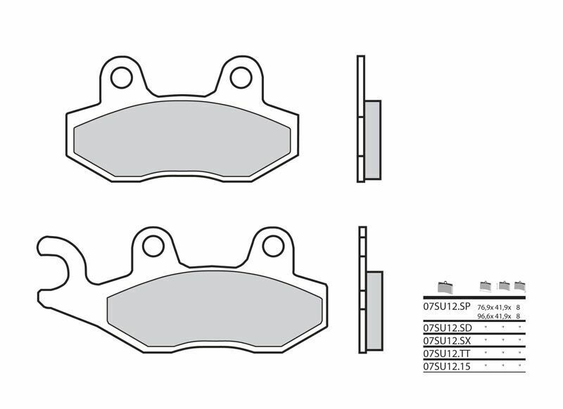 Brembo S.p.A. Vägbromsbelägg sintrad metall - 07SU12SP Figur 1