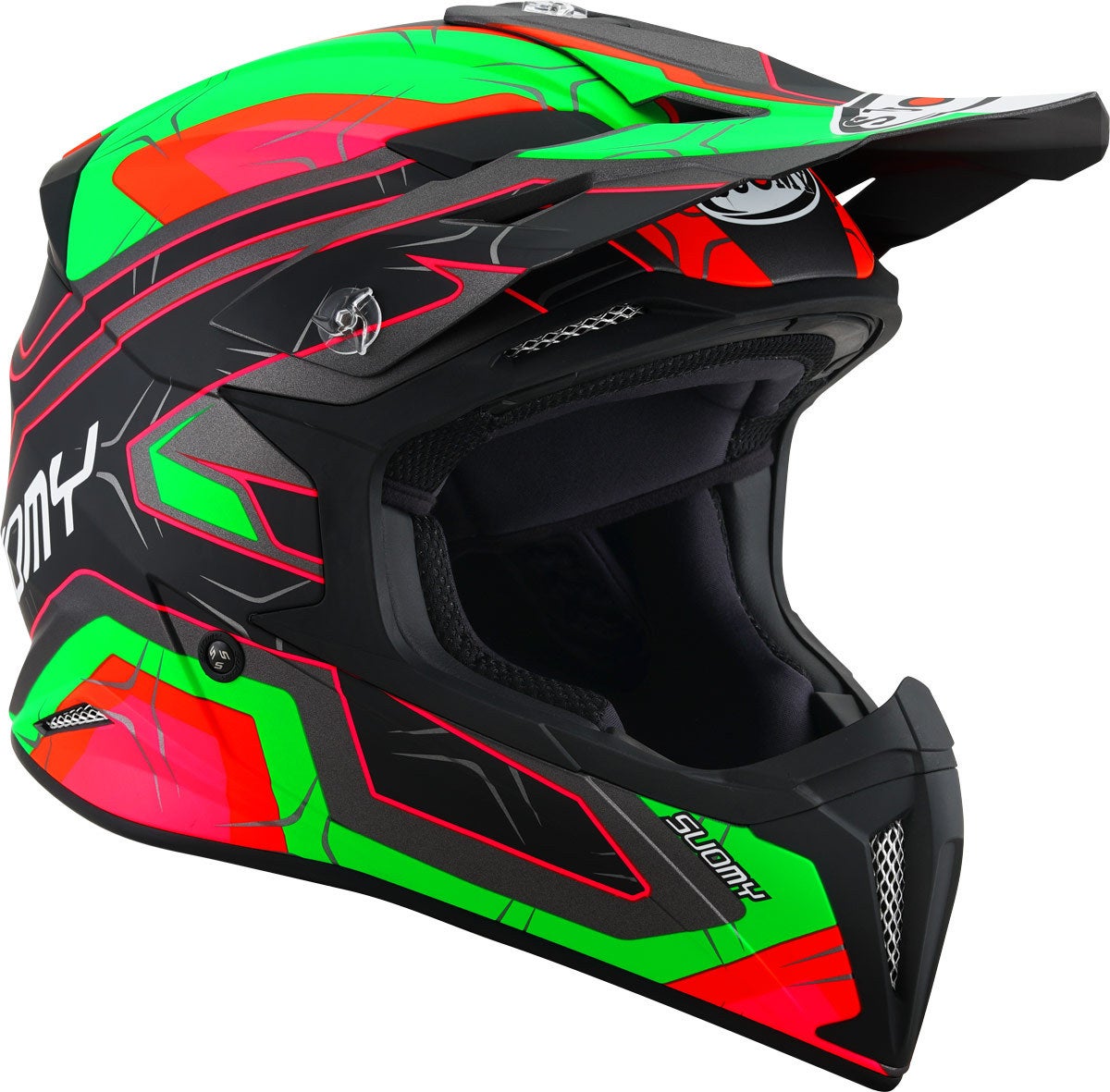 Suomy X-Wing Subatomic Motocross hjelm sort/grøn S (55/56) Figur 7