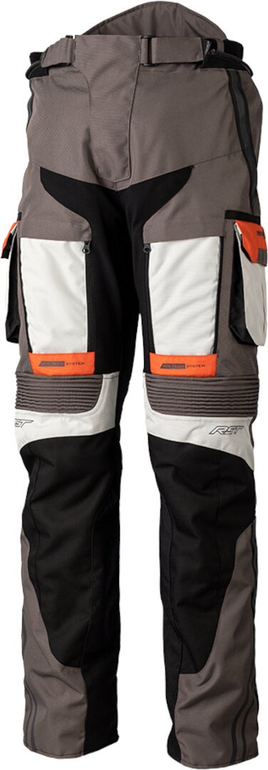 RST Pro Series Adventure-Xtreme Motorcycle Textile Pants grey/orange L Figure 1