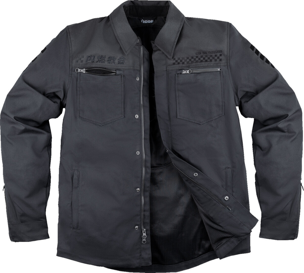 Icon Upstate Canvas National Motorrad Textiljacke L Abbildung 1
