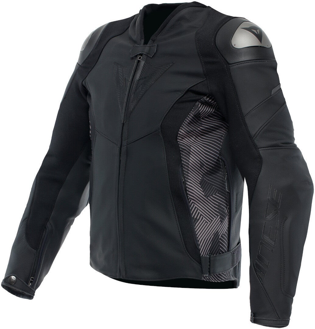 Dainese Avro 5 Motorcycle Leather Jacket black/grey 58 Figure 1