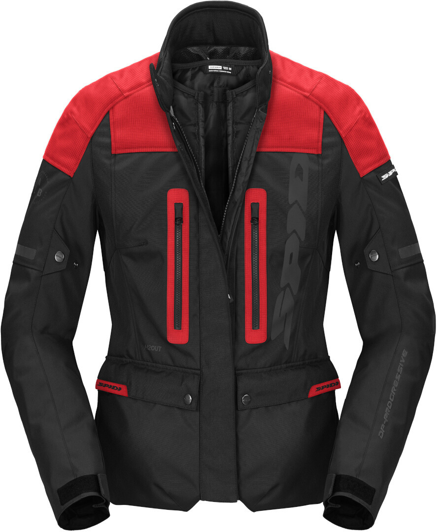 Spidi Traveler 3 Evo H2Out Jachetă textilă impermeabilă pentru motociclete Negru/Roșu L Figura 1