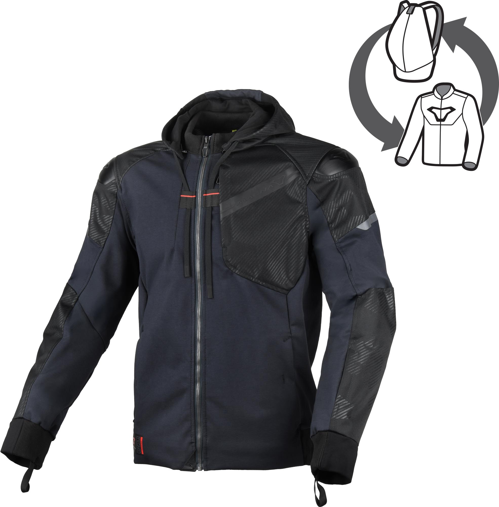 Macna Distec Motorcycle Textile Jacket blue/black 4XL Figure 1