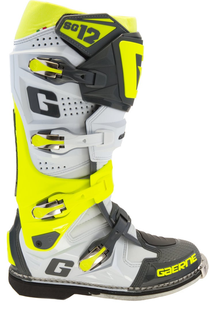 Gaerne SG-12 Motocross Boots white/grey/yellow 42 Figure 3