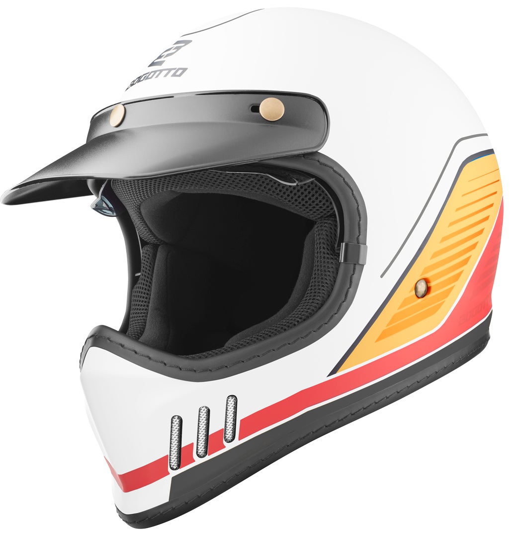 Side view of Bogotto FF980 EX-R Caferacer Cross Helmet