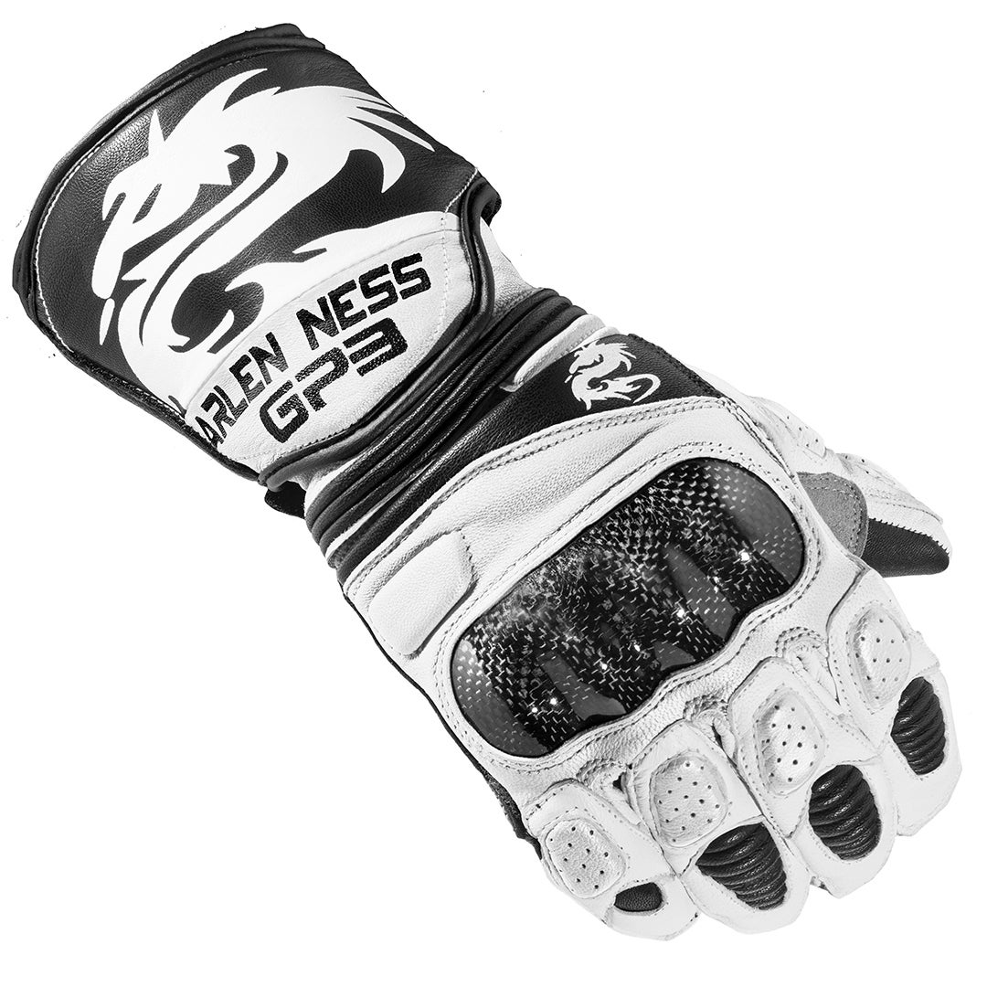 Arlen Ness Monza Motorcykel handsker hvid/sort L Figur 1
