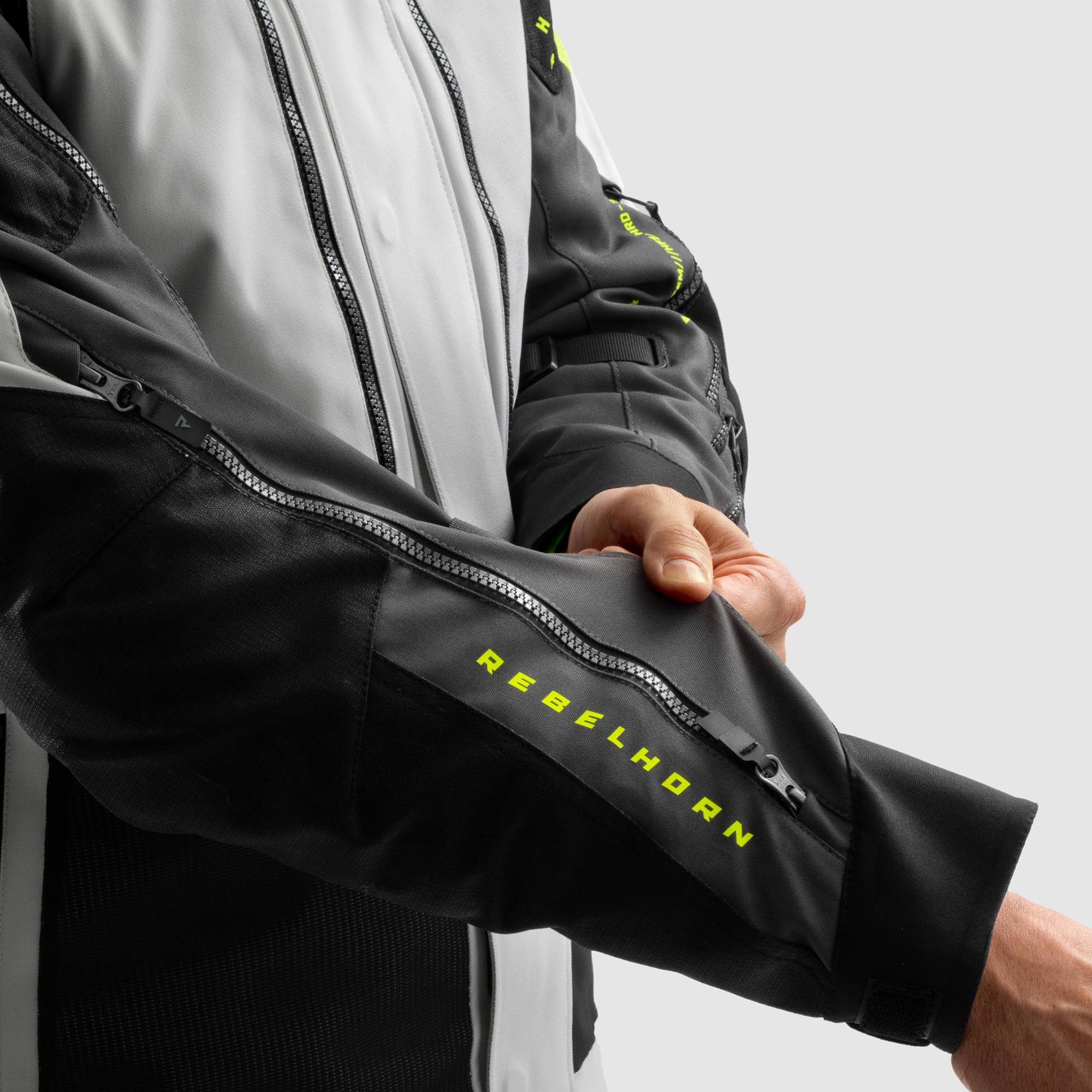 Side view of Rebelhorn Hardy 3.0 waterproof Motorcycle Textile Jacket