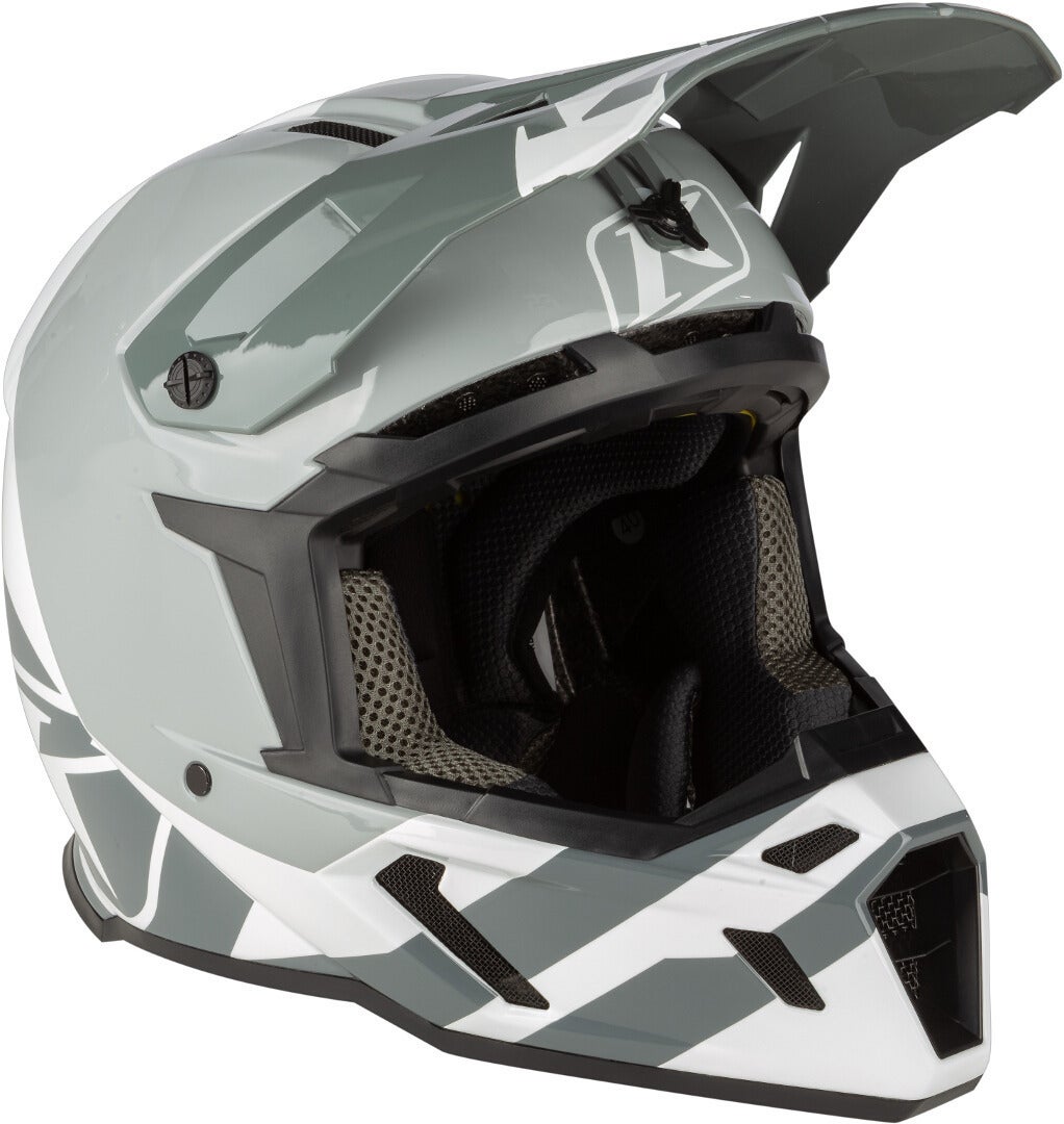 Klim F5 Koroyd Ascent Carbon Casque de motocross Gris/blanc M (56/57) Figure 3