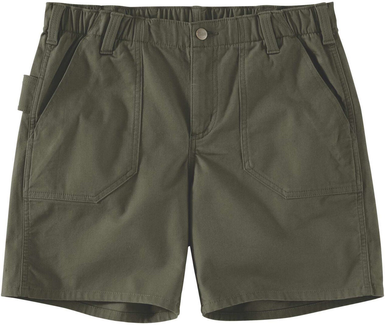 Carhartt Rugged Flex Relaxed Fit Canvas Work Dameshorts mørkegrøn 12 Figur 1