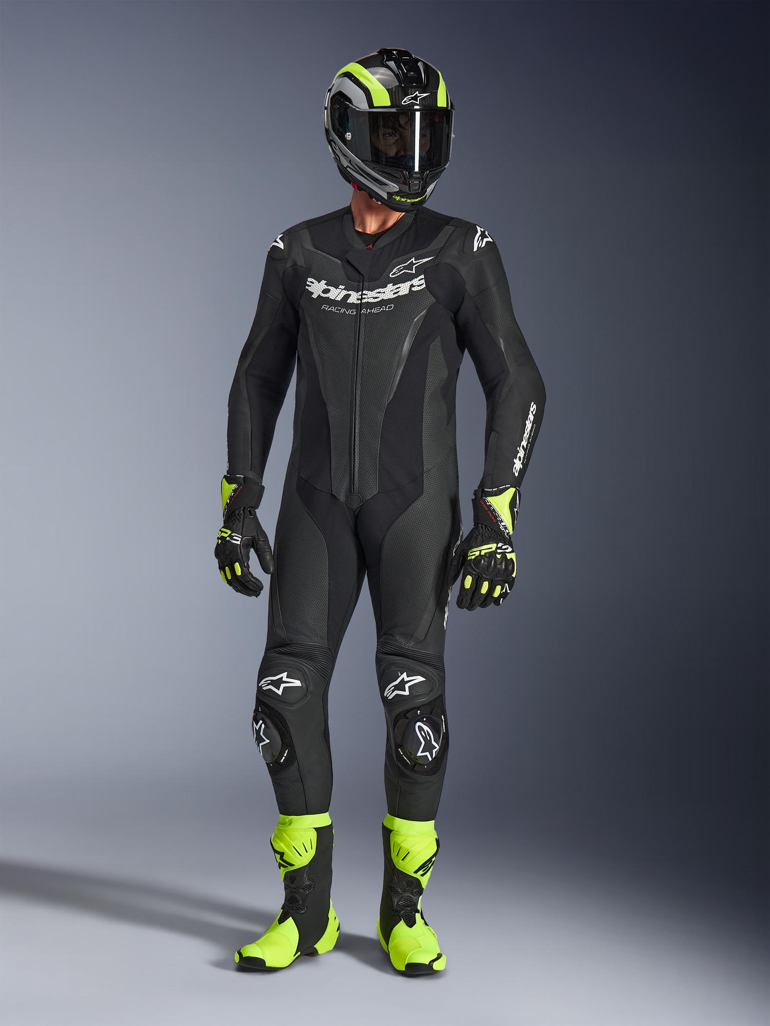 Side view of Alpinestars GP Force V2 1-Piece Motorcycle Leather Suit