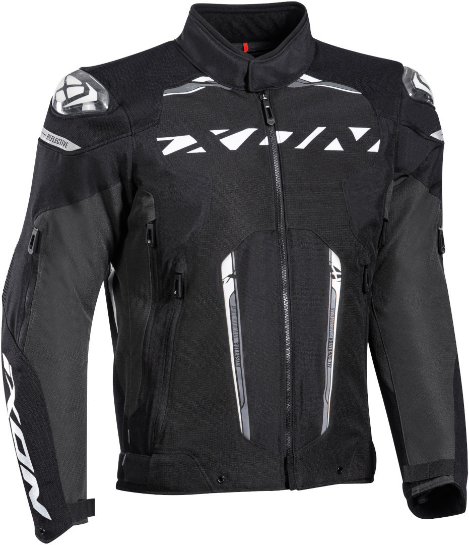 Ixon Blaster Motorrad Textiljacke schwarz/weiß M Abbildung 1