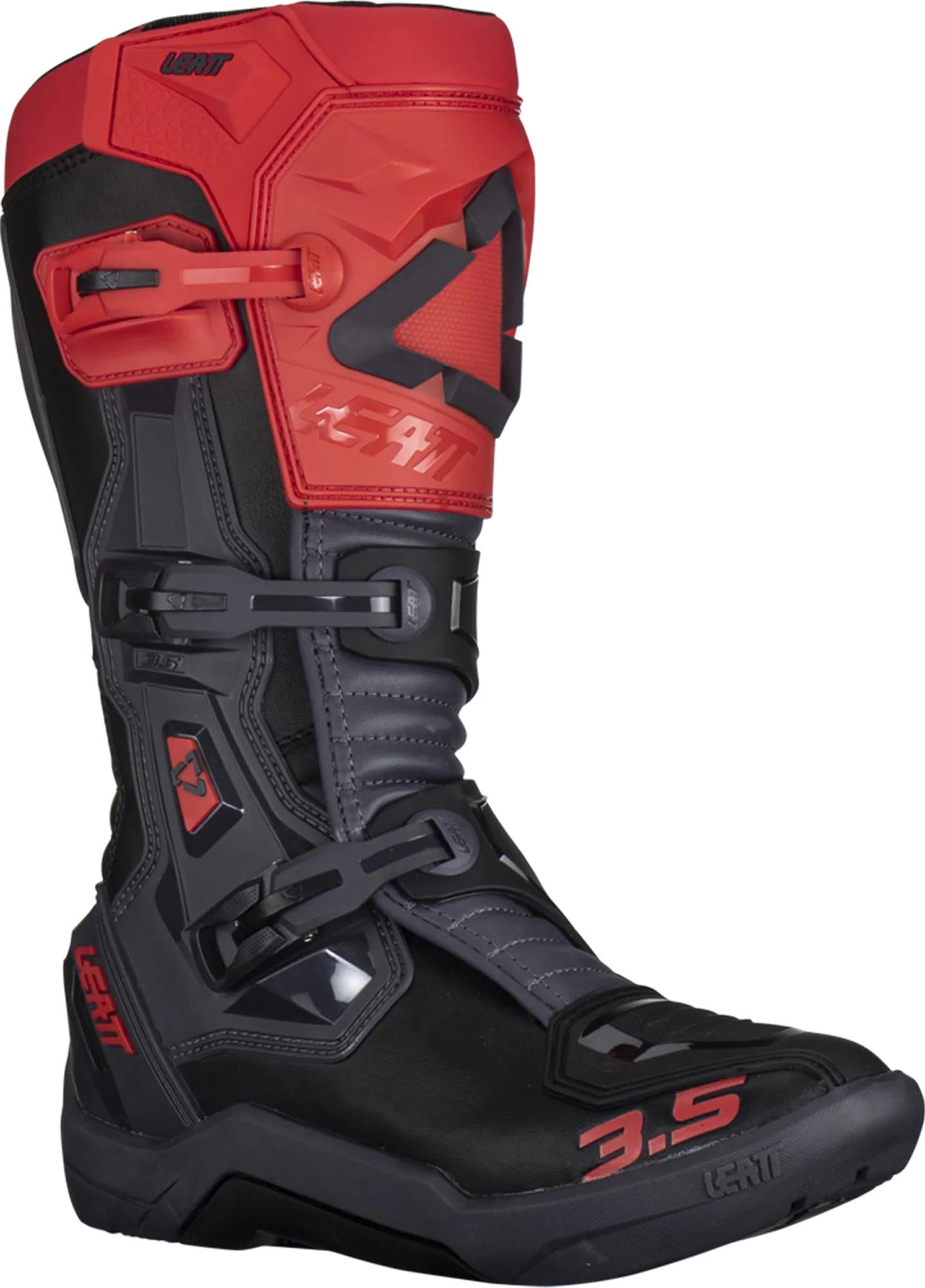 Leatt 3.5 Logo Stivali da motocross grigio/nero/rosso 43 Figura 2