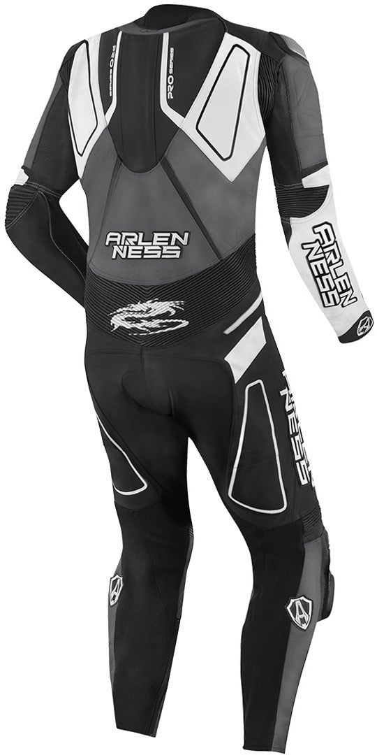 Arlen Ness Conquest One Piece Motorcycle Leather Suit black/grey/white 56 Figure 2