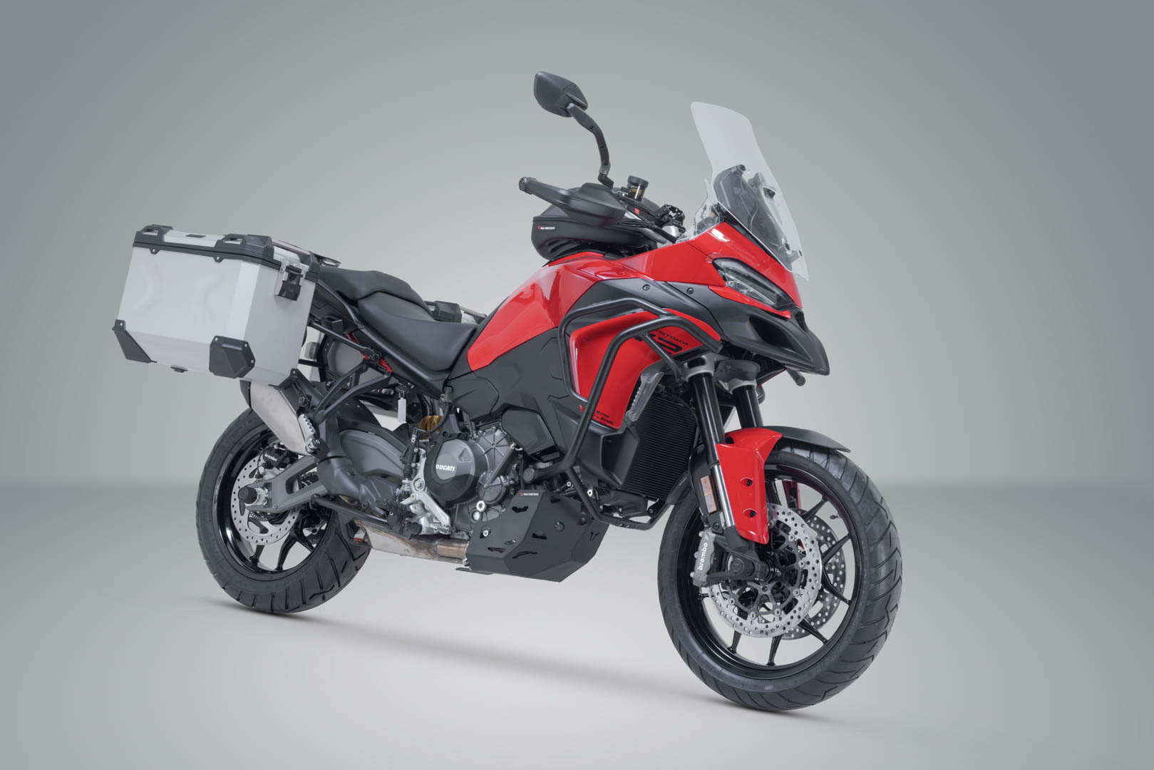 Sistem de carcasă din aluminiu SW-Motech TRAX ADV - Argintiu. 45/45 l. Ducati Multistrada V2/V2S (24-). Figura 2