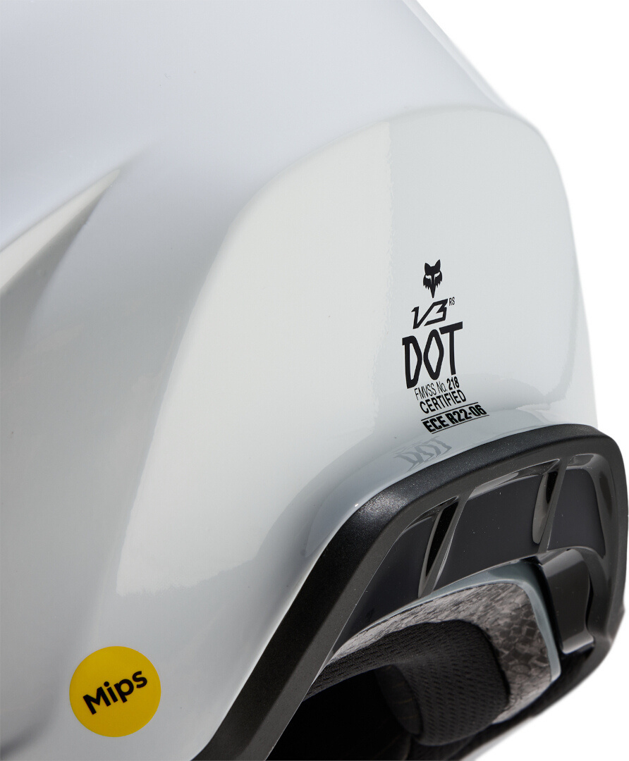 FOX V3 RS Carbon Solid MIPS Motorcross helm Wit XXL (63/64) Figuur 9