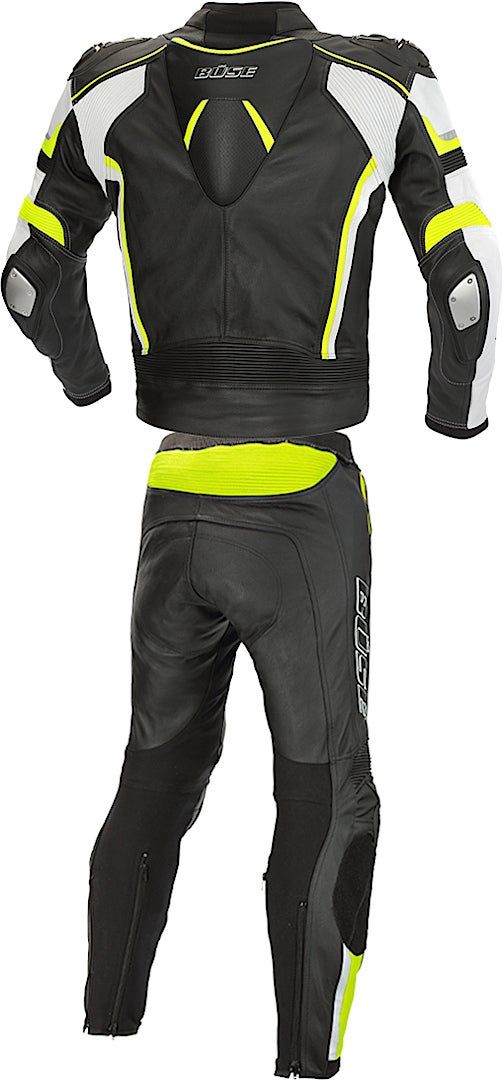 Büse Mille Two Piece Motorcycle Leather Suit black/white/yellow 58 Figure 2