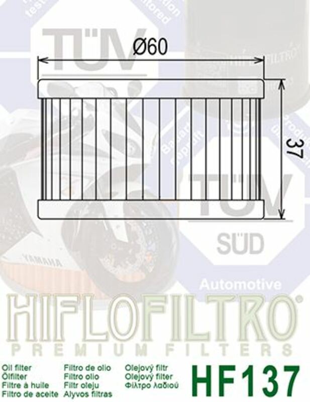 Hiflofiltro Oljefilter - HF137 Figur 3