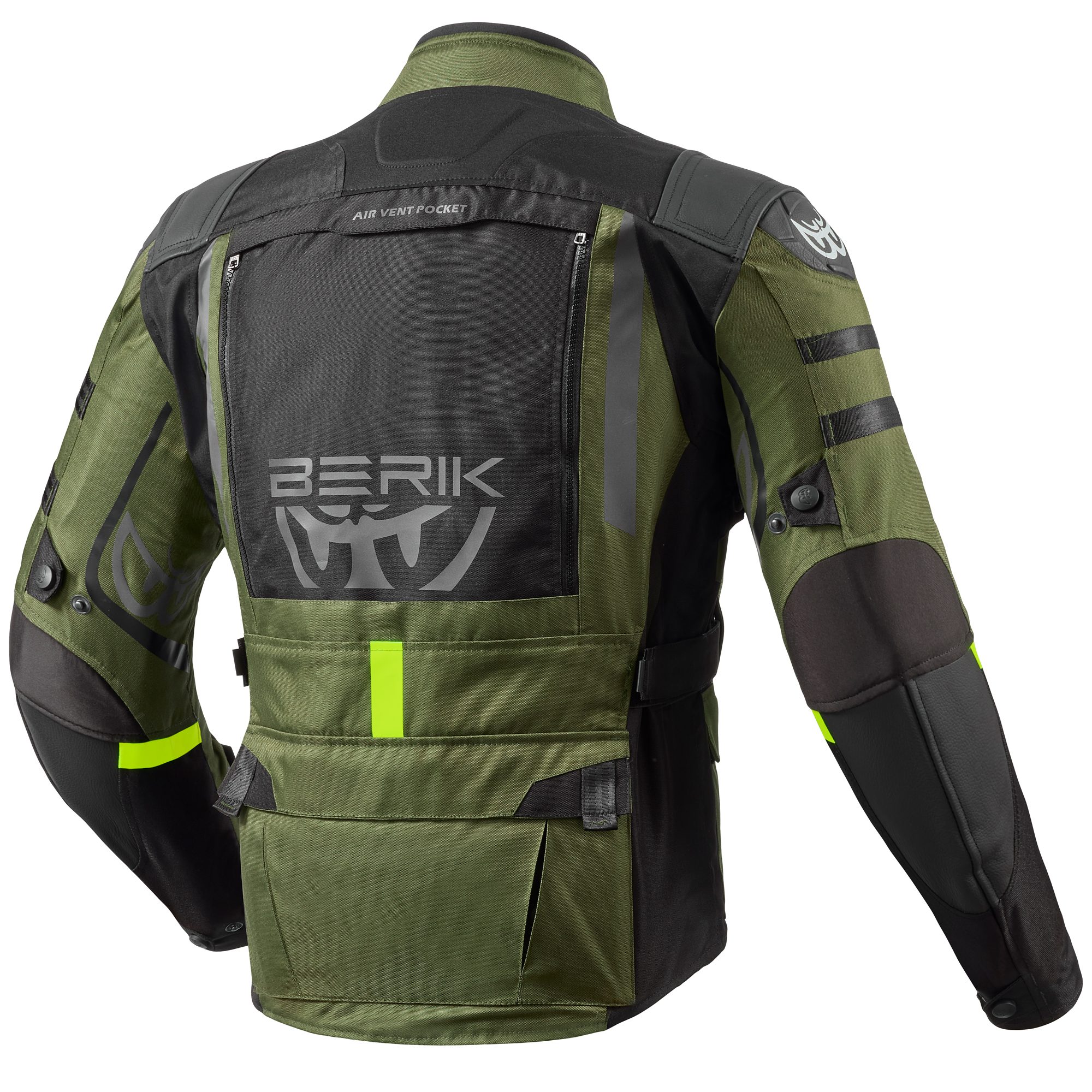 Berik Absolute Zero RX Motorcycle Textile Jacket black/olive 52 Figure 2