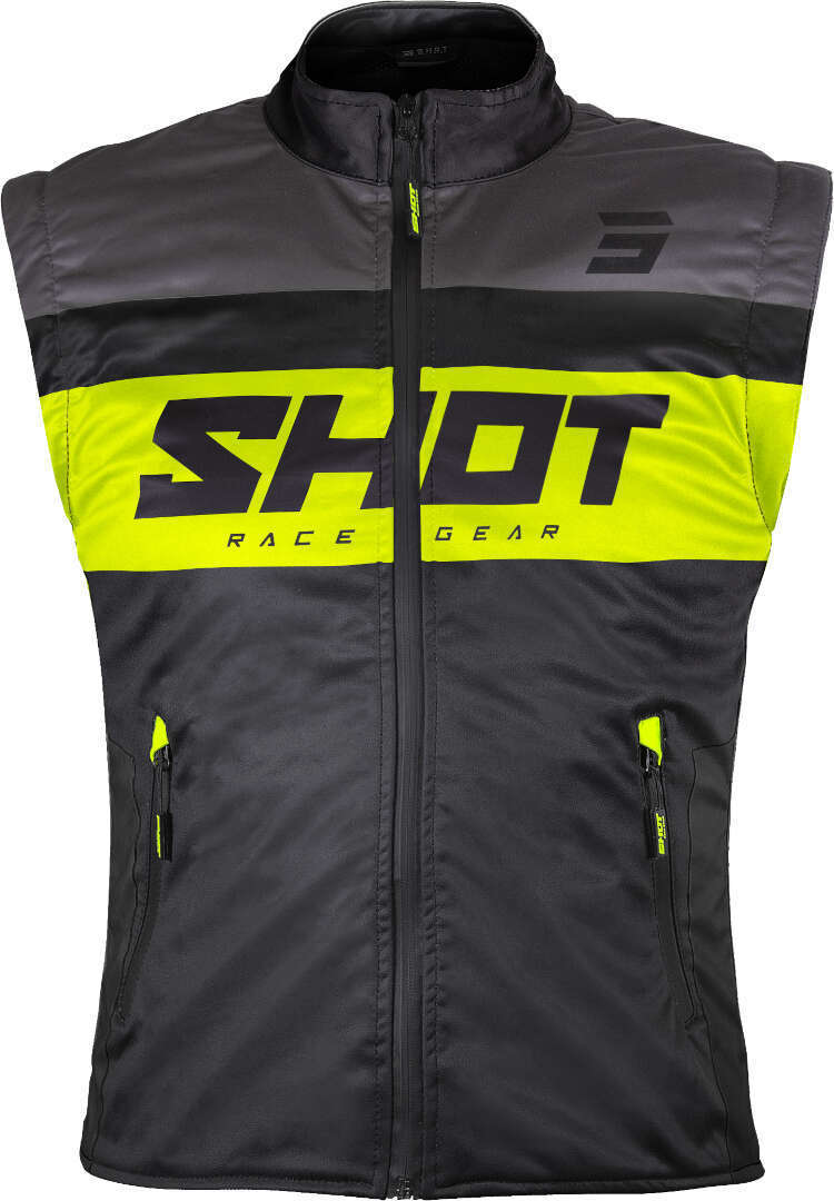 Shot Bodywarmer Lite Motocross Vest sort/neon-gul M Figur 1